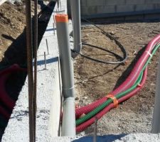 Mise en place &eacute;coulements et gaines &eacute;lectrique