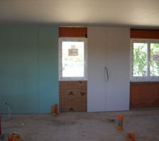 Pose du placo SDB et chambre