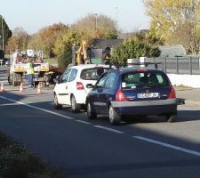 Bouchon créé par les travaux branchement eau