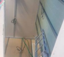 Mise en place des plaque de ba13 et isolant