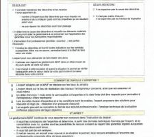 Malfaçon déroulement de l'expertise