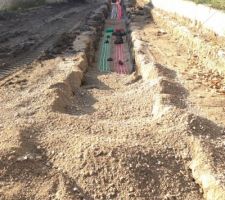 Raccordement au r&eacute;seau et d&eacute;but d'enfouissement