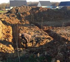 Ferraillage v&eacute;rifi&eacute;, pr&ecirc;t pour le coulage