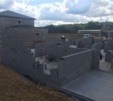 Elévation des murs du rez de chaussé