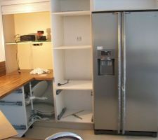 La pose de la cuisine.