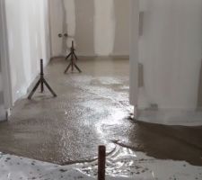 Coulage chape de ravoirage