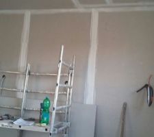 Le placo  en cour de pose