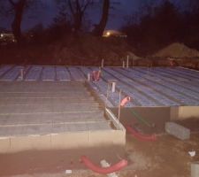 Préparation pour la dalle.