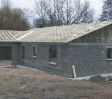 Fin de la pose de la charpente