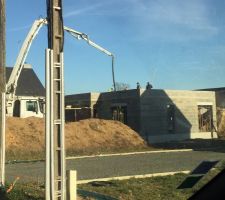 Coulage de la dalle de l'etage