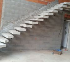 L'escalier décoffré :)