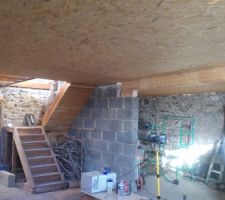 Puis le plafond du garage