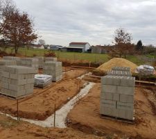 Livraison des parpaing pour le vide sanitaire