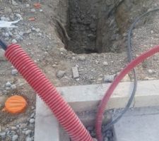 Gaine technique arrivée eau de pluie mal placée