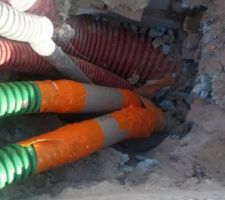 Gaine technique arrivée telecom mal placée