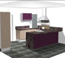 Cuisine vue du côté salon