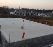 Dalle du hall d'entr&eacute;e, Chambre, salle d'eau et salon