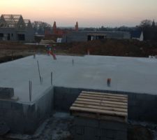 Dalle du garage, cellier, cuisine, salle &agrave; manger