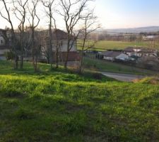 La vue du haut du terrain !