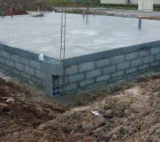 Dalle béton coulée !!