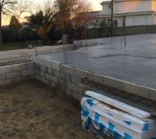 2 semaines de s&eacute;chage pour la dalle