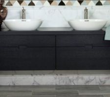 Meuble burgbad double vasque  sdb enfants