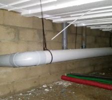 Évacuation eaux usées dans le vide sanitaire