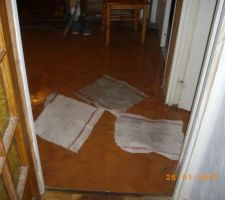 ça vient le plafond de mon entrée
ça coule ça coule
le parquet de mon couloir est aussi imbibé