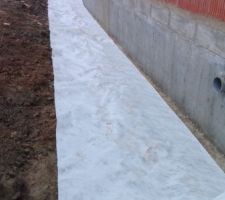 Drainage - mise en place du géotextile