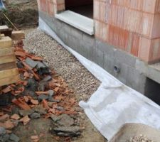 Drainage - mise en place du gravier