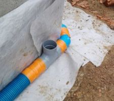 Drainage - fixation du drain