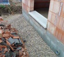 Drainage - mise en place du gravier