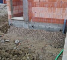 Drainage - mise en place du gravier