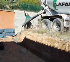 Coulage fondations mur mitoyens