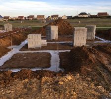 Fondations en cours de séchage