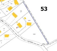 Parcelle avec 53 et delimitation demandée