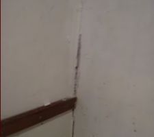 Une fissure infilration mégacombles