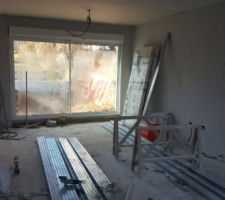 Grande baie vitré de 3m côté salle a manger