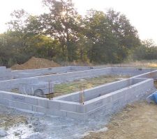 Elevation du vide sanitaire et garage sur herisson