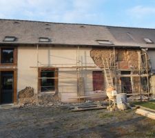 Suppression de l'ancien enduit ciment !