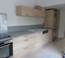 Pose de la nouvelle cuisine. Ne manque que la découpe et la pose de la hôte