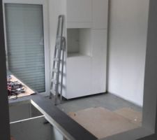 Cuisine par la future verrière