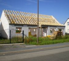 La charpente posée.