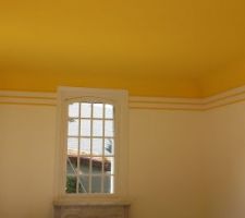 Plafond en ondipurmat de chez zolpan et les murs en blanc cofavelour