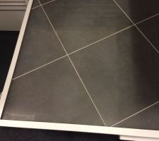 Le carrelage que nous avons choisi pour le RDC