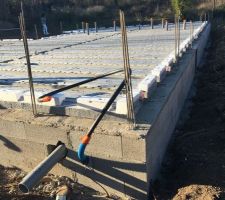 Pose des poutrelles et hourdis