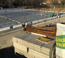 Pose des poutrelles et hourdis