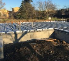 Pose des poutrelles et hourdis