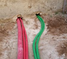 Passage des gaines dans le mur de cloture