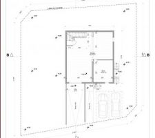 Voilà comment la maison serait implante sur le terrain